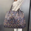 sac fourre tout, sac fourre tout de grande capacité, cartable réutilisable, sac de courses léger et respectueux de l'environnement avec motif imprimé, sac de voyage pliable pour l'extérieur, style camping