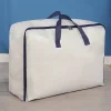 1 sac de rangement en pvc imperméable transparent extra large avec fermeture éclair et poignée sac de rangement carré polyvalent pour couettes, beddi
