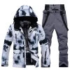 vêtements de combinaison de neige pour hommes et femmes, pantalons imperméables à bretelles d'hiver, salopette de ski et de snowboard, veste et pantalon d'hiver glacé