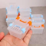 5 mini boîtes de rangement de style valise: boîtes de rangement transparentes pour petits articles, accessoires de bricolage de scène miniature
