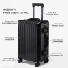nouveau style tout en aluminium 20 "24" 28 "pouces valise de voyage continuer valise de luxe sac de chariot en métal roues universelles