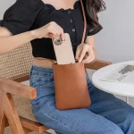 Mini sac à main carré en cuir PU pour femmes, sacoche Simple, tendance, à bandoulière, pour téléphone