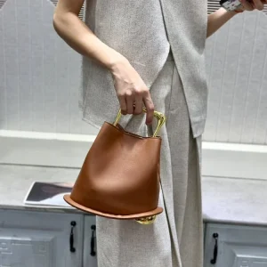 Sac fourre-tout seau irrégulier élégant pour femmes, poignée en métal haut de gamme, sacs à bandoulière en cuir PU, pochette de mariage