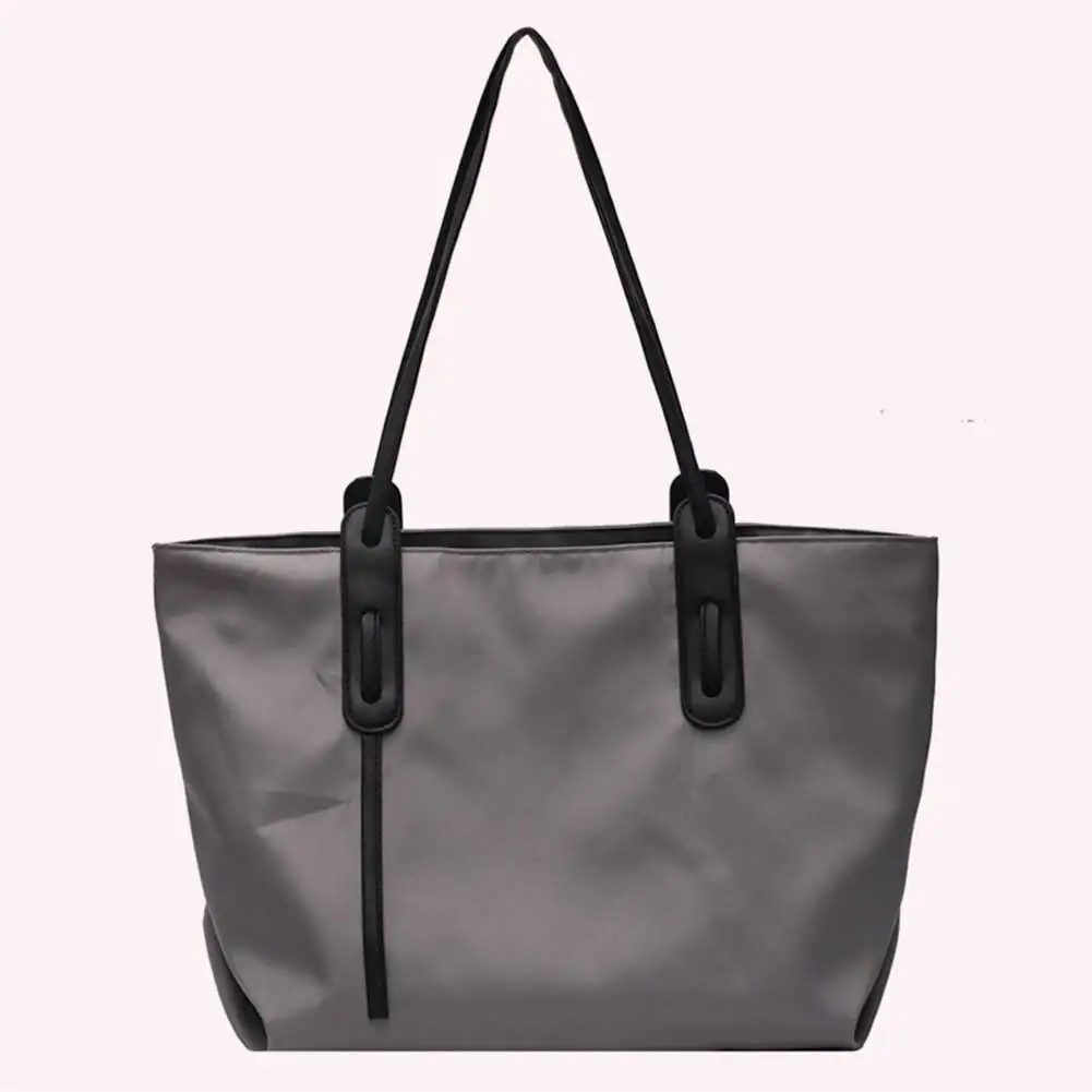 sac à main pour femmes en nylon grande capacité sac sous les bras avec fermeture éclair sacoche sac à main couleur unie pour le travail voyage shopping shopper sac