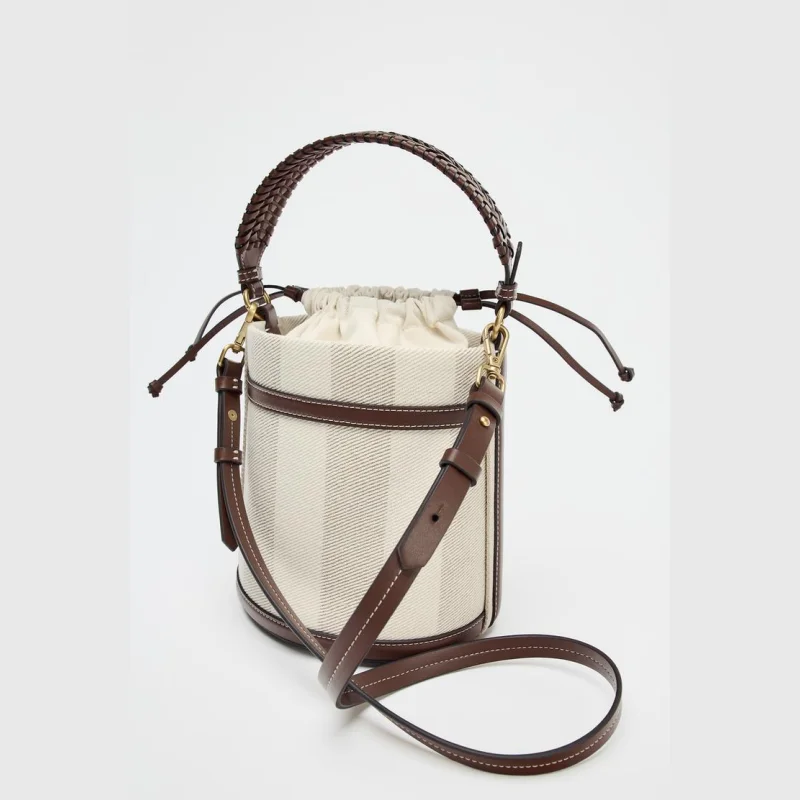sac seau à la mode, sac de plage en paille d'été, sacs à main de voyage décontractés pour vacances, sac à bandoulière de loisirs en plein air pour femmes