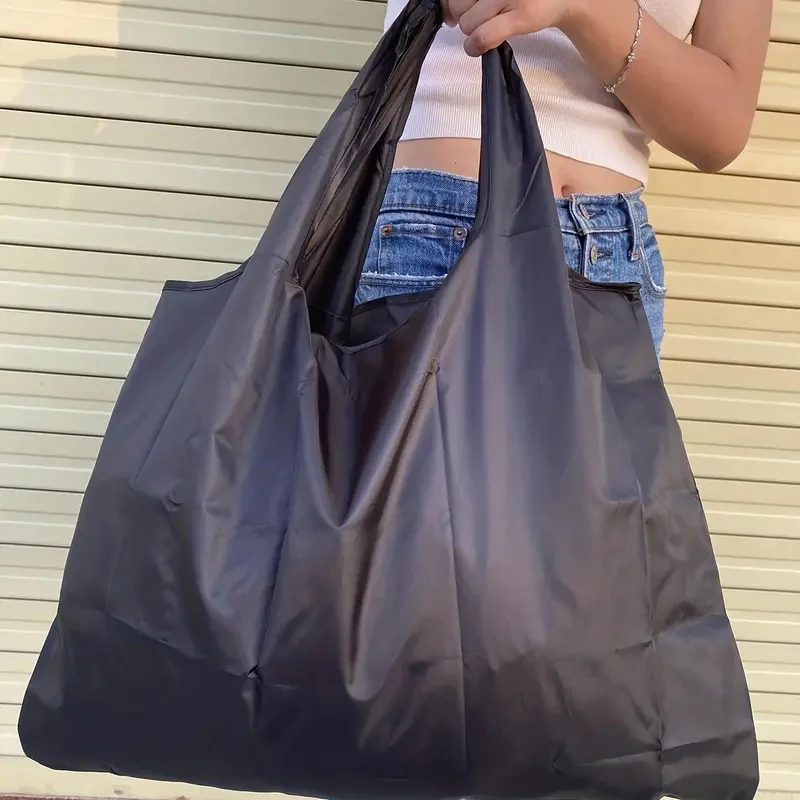 sac d'épicerie de supermarché portable pliable de grande capacité, sac de rangement d'épaule étanche