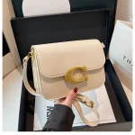 Sac carré avec bretelles interchangeables, sac à bandoulière en chaîne et cuir pour femme, sac à bandoulière polyvalent et poignée supérieure