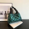 sac à main hobo matelassé pour femmes, grande capacité, sac à poignée supérieure, doux, couleur unie, portable, en coton, pour filles, hiver