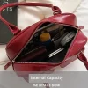 rétro rouge femmes sacoche hobo sac en cuir verni multi poche luxe concepteur sac à main femme épaule sous les bras sac fourre tout sacs à main