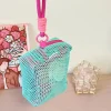 sac à cosmétiques en maille légère et élégante, sac de rangement de cosmétiques carré portable avec fermeture éclair, sac de rangement polyvalent pour articles divers