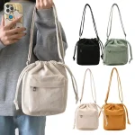 Nouveau sac à bandoulière moyen Style coréen sac seau à cordon sac à bandoulière à la mode et minimaliste sac à bandoulière décontracté