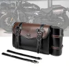 Sac de selle de moto en PU, 1 pièce, sac à outils pour bagages latéraux modifiés, grande capacité, Punk Knight, accessoires de moto, sac suspendu à rabat Sac de selle de moto en PU, 1 pièce, sac à outils pour bagages latéraux modifiés, grande capacité, Punk Knight, accessoires de moto, sac suspendu à rabat