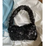 Sac Hobo à paillettes pour femmes, sac de soirée tissé, pochette creuse, sac à bandoulière de voyage et de vacances