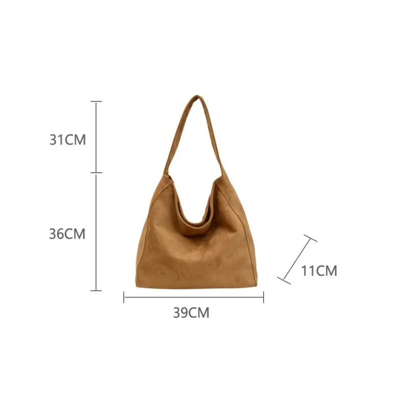 sacs hobo minimalistes en daim en plusieurs couleurs, fourre tout décontracté de grande capacité pour une utilisation quotidienne et en voyage pour femmes