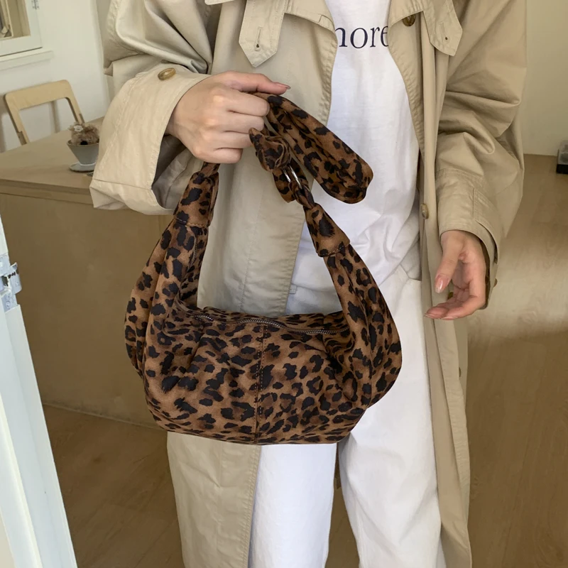 sac à bandoulière imprimé animal demi lune sacs à bandoulière pour femmes sacs à main et sacs à main de créateur de mode sac hobo léopard vintage