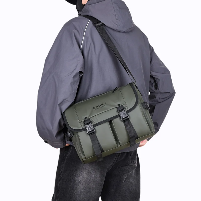 sac messager en tissu imperméable pour hommes, cartables à la mode, sacs initiés, grande capacité, sac à main pour hommes, sac initié, haute qualité