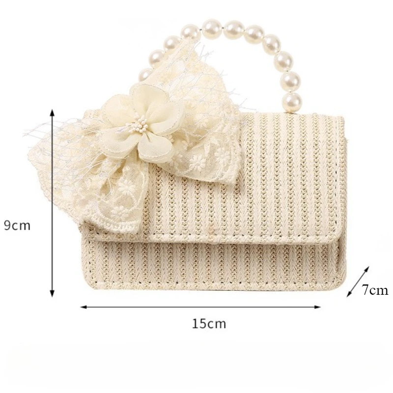 sac de paille simple à nœud papillon, messager portable à double usage pour photo de vacances, sac polyvalent pour dames, nouvelle mode d'été