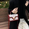 petit sac à bandoulière carré tendance pour femmes, sac à main de qualité, nouveau style, sac à bandoulière noir à rabat