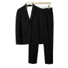 costume d'affaires décontracté pour hommes, de haute qualité, classique, simple, noir, marron, mode, ensemble 2 pièces (blazer + pantalon), mariage, s 6xl