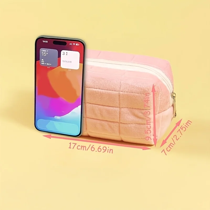 trousse à cosmétiques minimaliste chic, grand organisateur de maquillage bohème pour voyage et maison, cadeau pour femme.