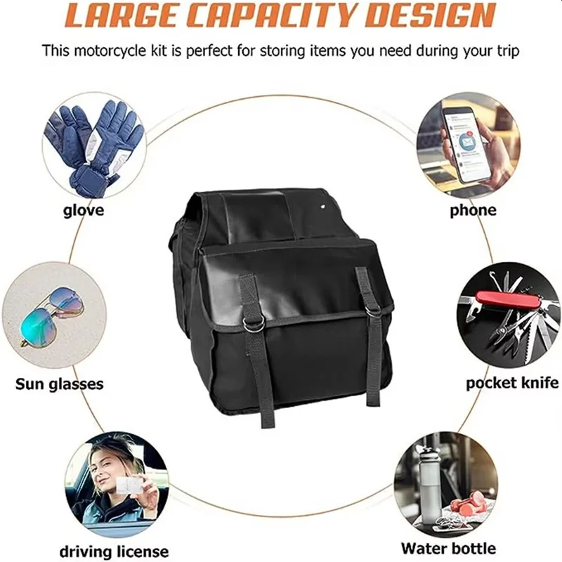 sacoches universelles de dégager de moto en toile, sacoches de voyage pour scooter, sac à outils pour sportster, honda, yamaha, suzuki, vélo