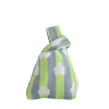 sac tricoté pour femmes, fourre tout portable pratique et exquis, sac de rangement portable, sacs seau cadeaux, sacs de poignet à nœud pour femmes