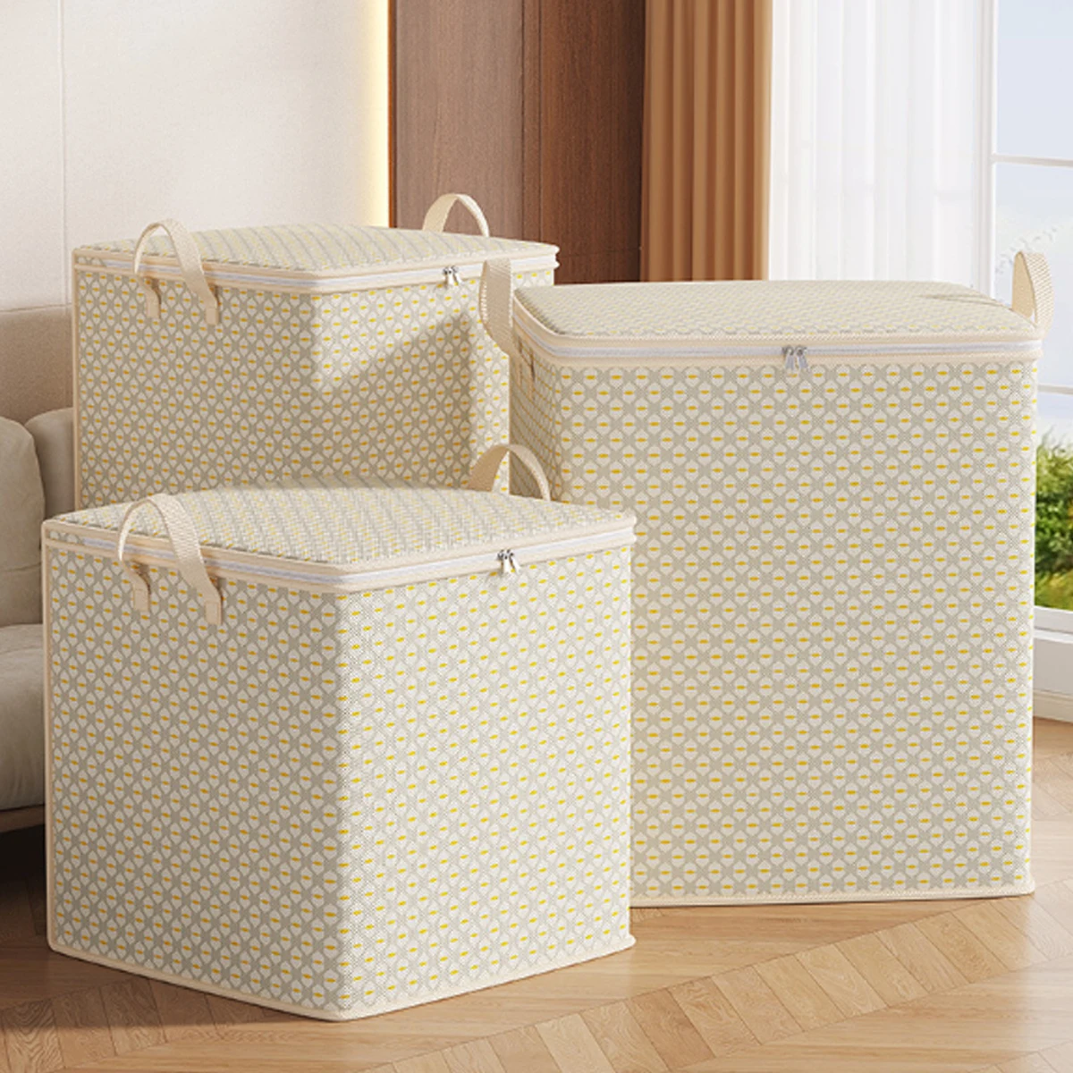 sac de rangement de couette avec poignée, sacs de tri de couverture de couette de grande capacité, organisateur de vêtements étanche et anti poussière, sac mobile