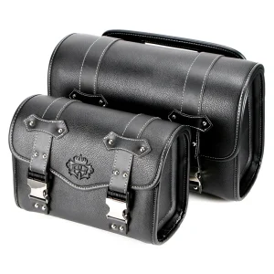 Sacoches de moto universelles, sac de fourche, pochette de bagage en cuir PU, sac à outils latéral, sac de selle pour Honda pour Bmw pour Suzuki