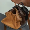 burminsa peau de vache daim véritable cuir hobo fourre tout sacs à main pour femmes 2025 luxe concepteur shopper dames épaule sacs à bandoulière