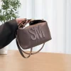 sac à bandoulière carré pour femmes, petit sac à main décontracté avec lettres tendance pour bureau, fête, club