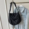 sac cartable décontracté pour femmes, sac à bandoulière de grande capacité avec cordon de serrage, sac de shopping léger à sangle réglable, sac d'extérieur pour filles