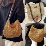 Designer décontracté été à la main en rotin sac à bandoulière paille tricoté sacs à main et sacs à main dames sac à main sacs à bandoulière pour les femmes