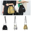 sac seau à cordon de serrage en nylon, sac de rangement décontracté de style coréen, sac à main assorti avec tout pour hommes, sac à bandoulière femme/homme