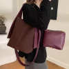 sac en daim de grande capacité pour femme, sacs initiés décontractés, document solide, polyvalent, sac commpiedmont avec porte monnaie, cartable pour femme, e27