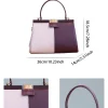 mode luxe haut de gamme atmosphère sac à main 2025 nouveau design de niche contraste tendance européenne et américaine couleur correspondant sac à main lar