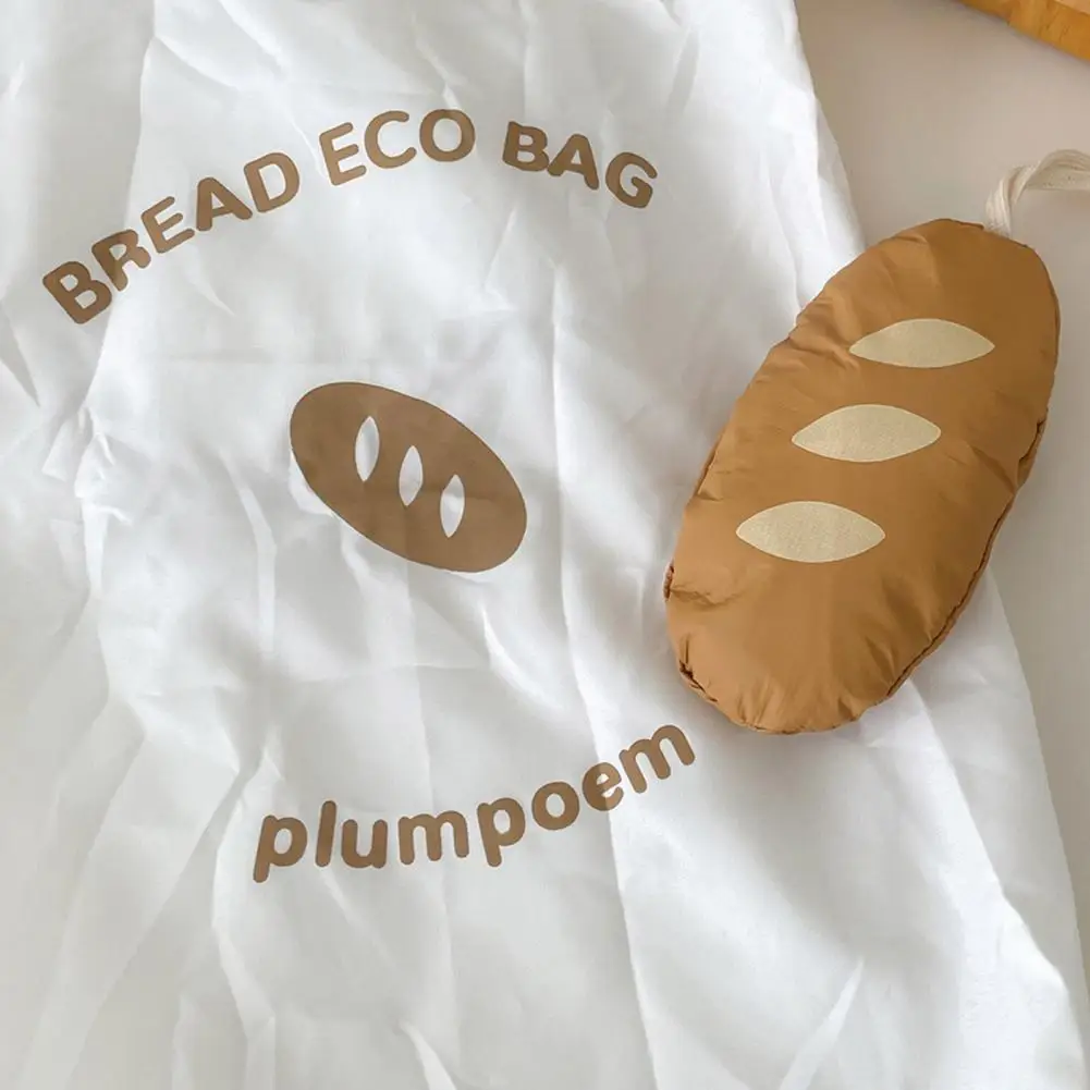 sac à provisions pliable avec porte clés, forme de baguette française créative, sac de rangement portable, sac d'épicerie réutilisable, sacs cadeaux de noël