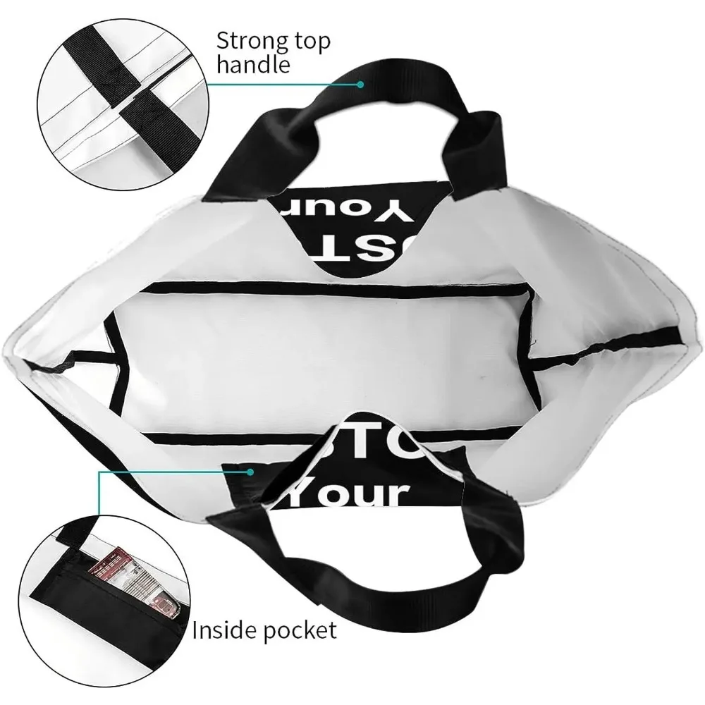 sac fourre tout personnalisé concevoir votre propre sac à main pour femmes, sac à bandoulière décontracté, grands sacs de courses pour le travail, les voyages, la plage
