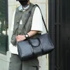 sac de voyage noir pour hommes, sac de voyage d'affaires de grande capacité, sac à main classique imprimé complet, sacs à bandoulière pour hommes