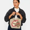 sac seau décontracté papillon dessin animé ours doux tricoté sac à main style coréen sac fourre tout pour femmes filles