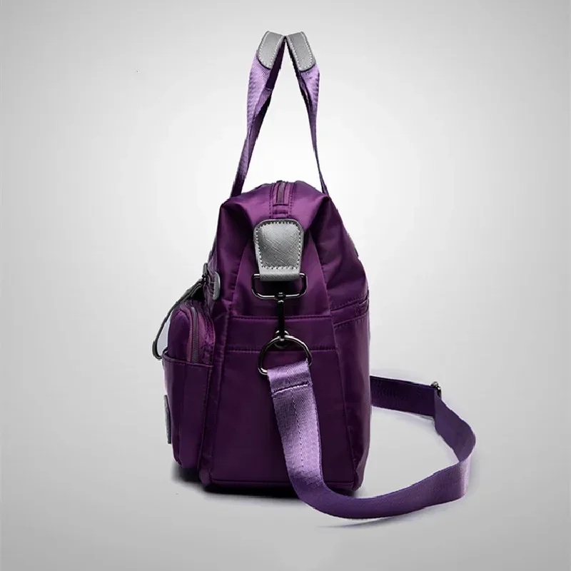 sac fourre tout pour femmes avec plusieurs poches, sac à bandoulière de grande capacité, sac à bandoulière en nylon léger pour voyage
