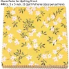 40 pièces sac à breloques matelassé, carrés en tissu pur coton 12.7x12.7 cm patchwork floral matelassé prédécoupé pour la couture artisanat bricolage