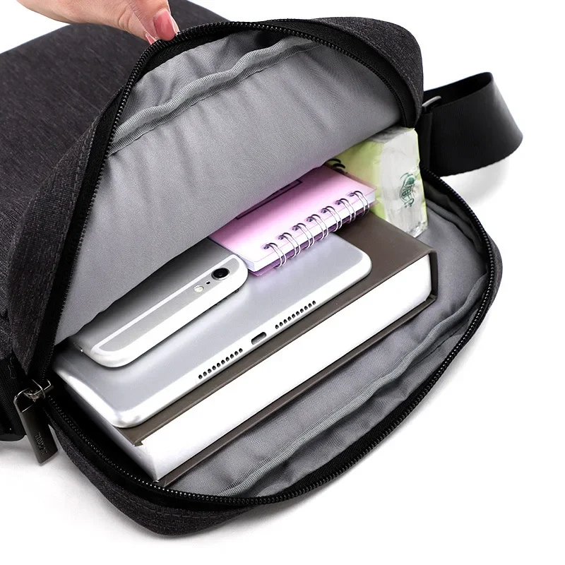 sac à bandoulière carré en nylon vintage pour hommes, sac à main décontracté, sac de messager, sac initié aux voyages d'affaires