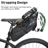 newboler sac de selle de vélo étanche vtt vélo de route 10l grande capacité sac de cyclisme pliable queue arrière sac coffre accessoires