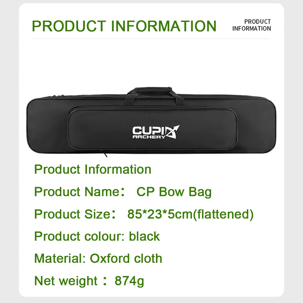 sac à bandoulière rembourré en tissu oxford, grande capacité de 85cm, étui à nœud cp fendu, carquois classique américain, sac à nœud de sortie