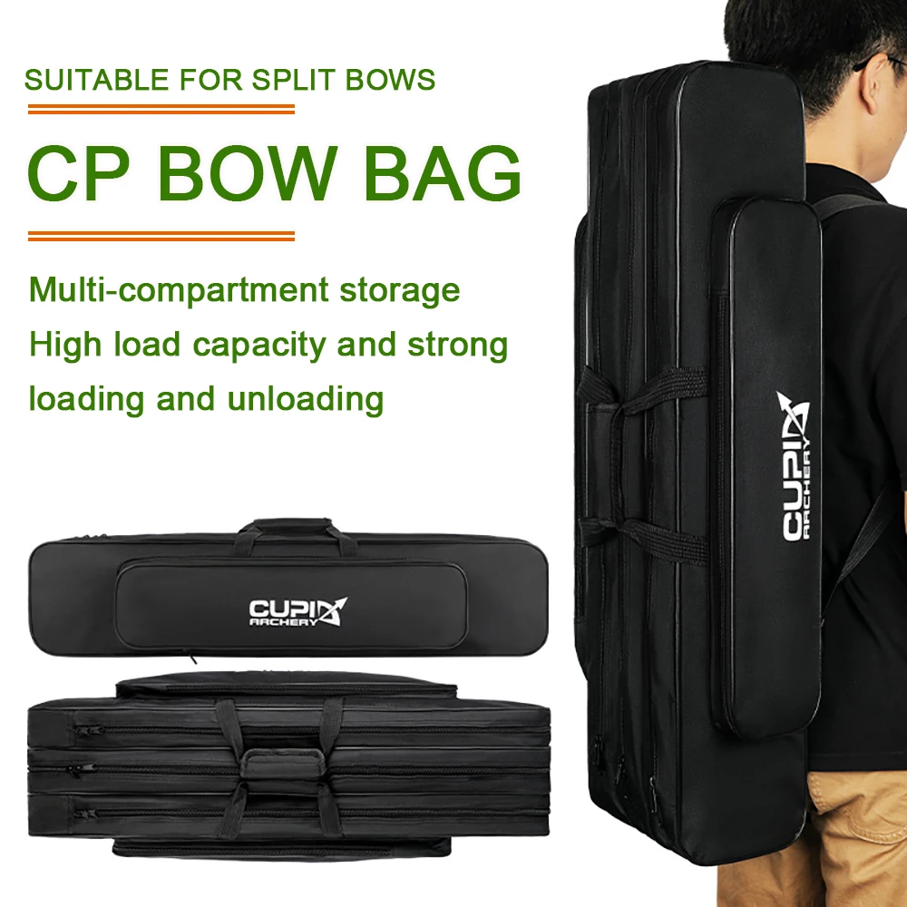 sac à bandoulière rembourré en tissu oxford, grande capacité de 85cm, étui à nœud cp fendu, carquois classique américain, sac à nœud de sortie