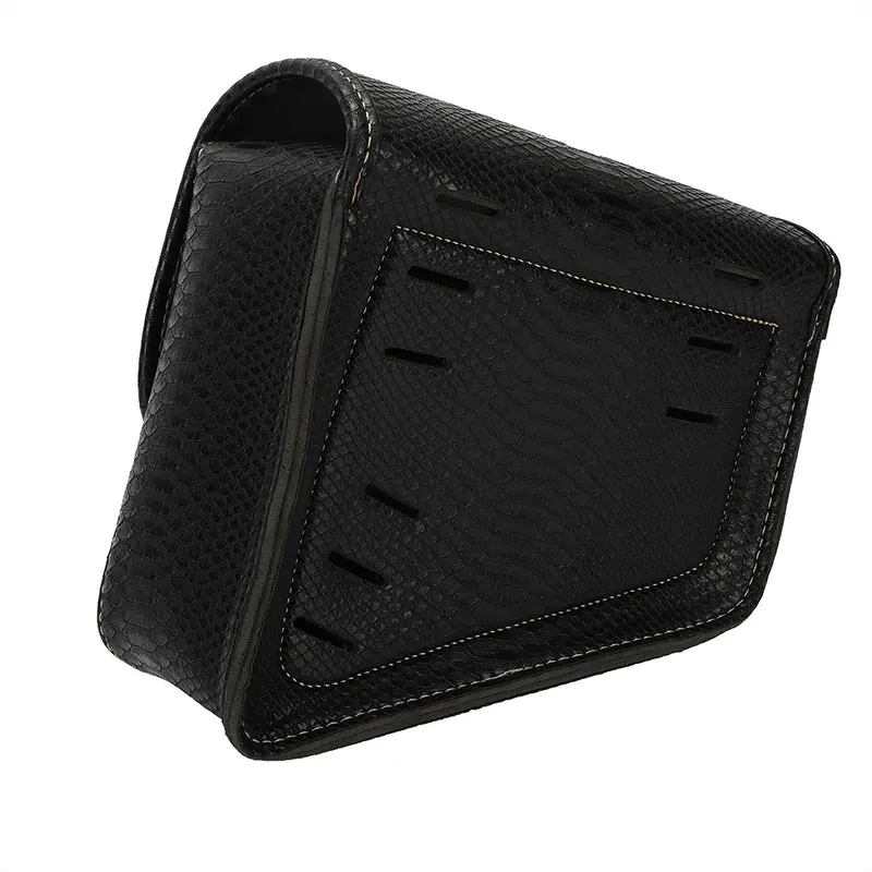 sacoche de selle latérale de moto en cuir pu, noire, Étanche, universelle, pour sportster xl 883