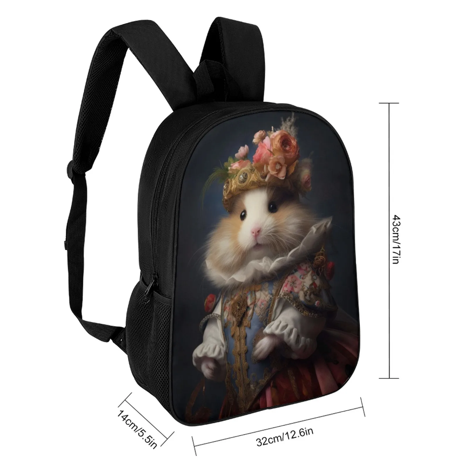hamster in boho suit mochilas printed school backpacks for teenagers kindergarten bag girls 17 inch school backpack bag
