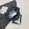 sac à main en denim de créateur de luxe pour femmes, sac à main pour femmes, pochette fashionalbe, sac à main vintage simple pour voyage de bureau