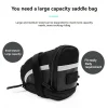 y67a sac de selle de vélo sac de siège à sangle réfléchissant et étanche pour les essentiels du cyclisme, le rangement du siège de vélo