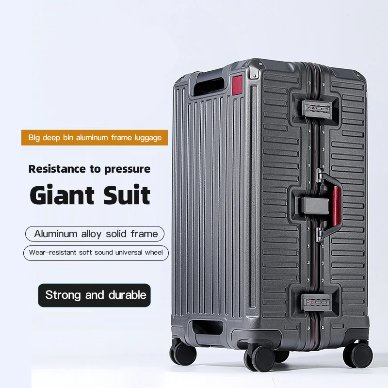 valise à poignée large valise de voyage hommes 20 24 26 bagage à main femmes pc cadre en aluminium boîtier de chariot